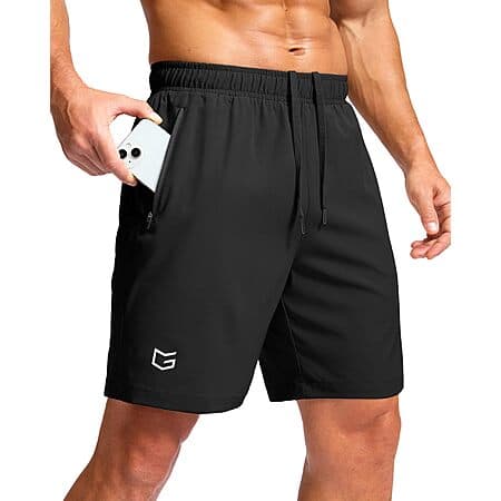 Athletic shorts product image on a white background
